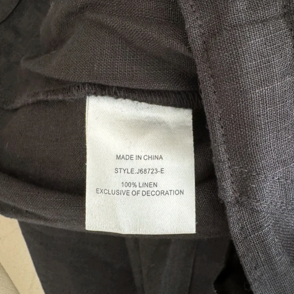 Johnny Was Addison Embroidered Wide-Leg Linen Pants. MSRP $248. Size M - Picture 10 of 12